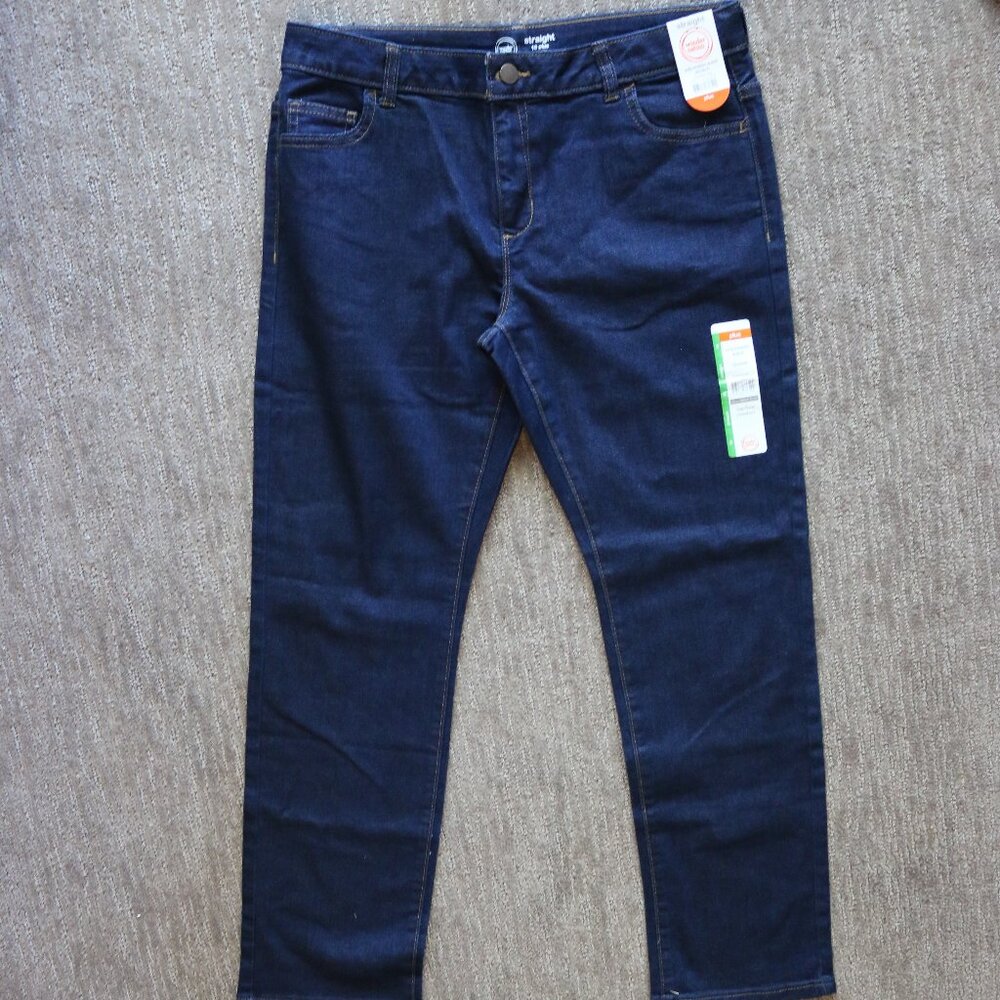 NWT Wonder Nation Girls Straight Denim Jeans Size 16 PLUS